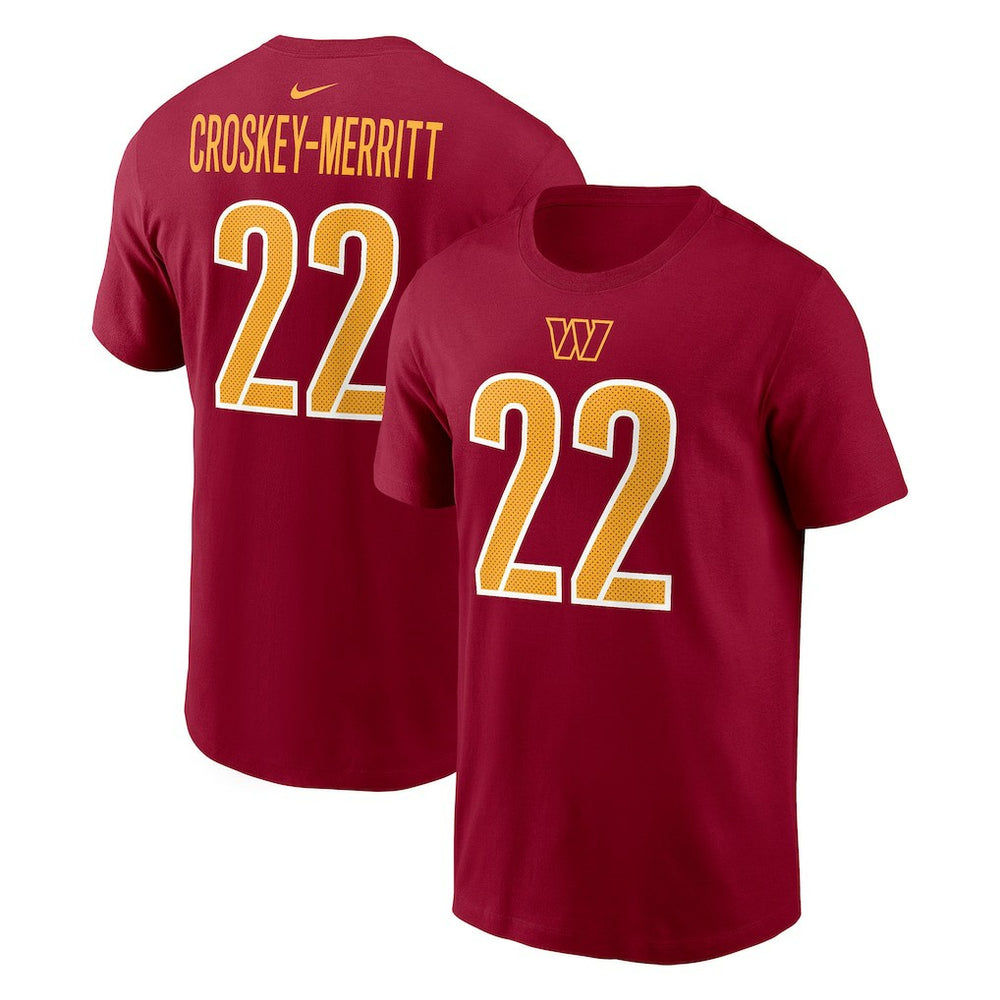 Jacory Croskey-Merritt Washington Commanders Player Name & Number T-Shirt - Burgundy - Nike
