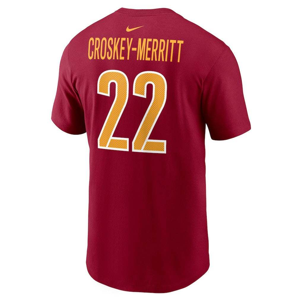 Jacory Croskey-Merritt Washington Commanders Player Name & Number T-Shirt - Burgundy - Nike