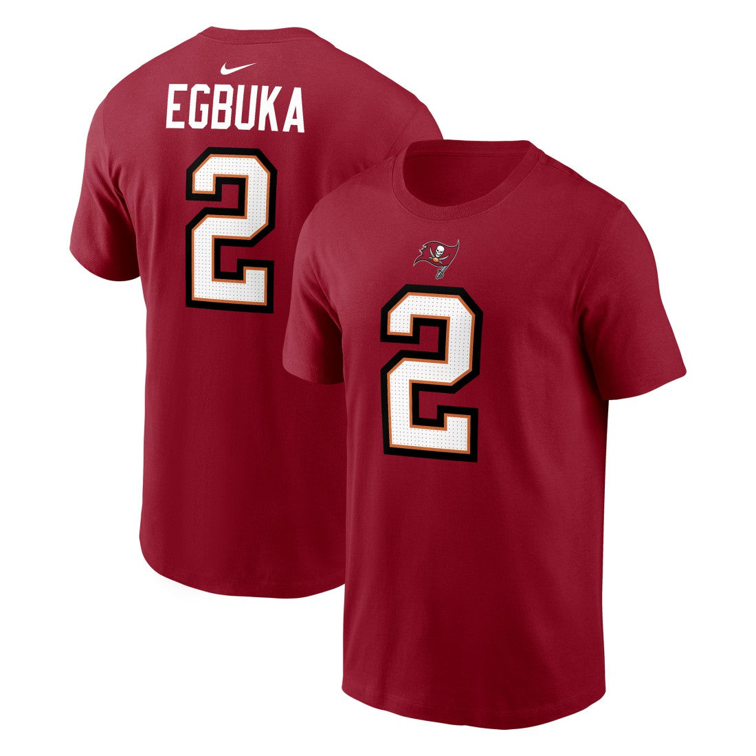 Emeka Egbuka Tampa Bay Buccaneers Player Name & Number T-Shirt - Red - Nike