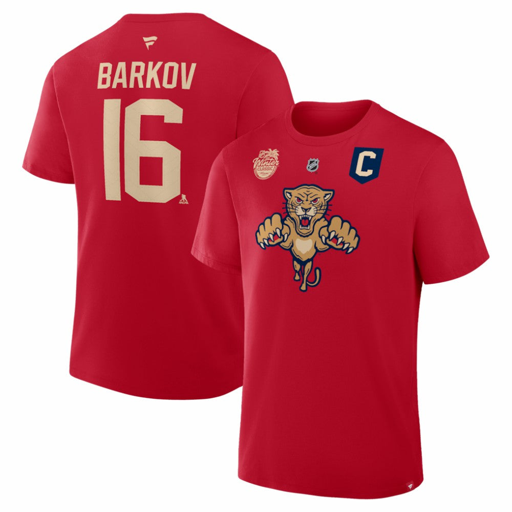 Aleksander Barkov Florida Panthers Fanatics 2026 NHL Winter Classic Authentic Stack Name & Number T-Shirt - Red | Fanatics discount