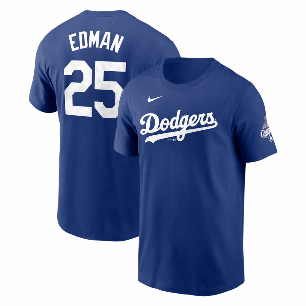 Tommy Edman Los Angeles Dodgers Nike 2025 World Series Champions Name & Number T-Shirt Online