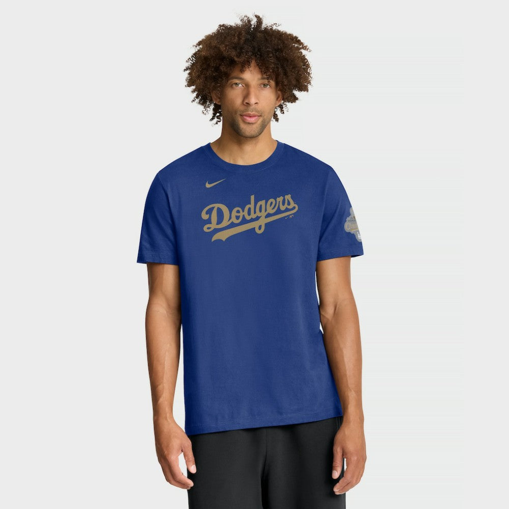 Los Angeles Dodgers Nike 2026 Gold Collection Wordmark T-Shirt Discount