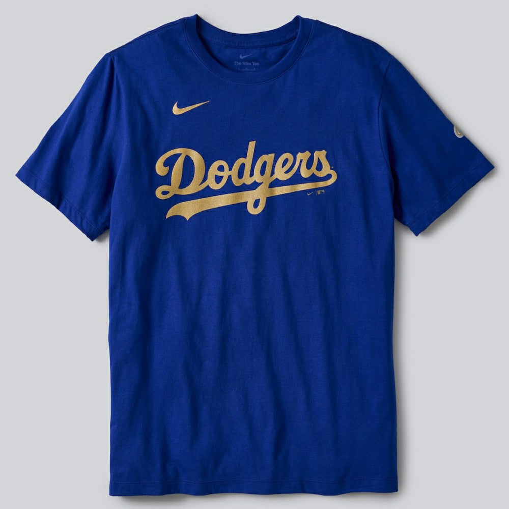 Los Angeles Dodgers Nike 2026 Gold Collection Wordmark T-Shirt Discount