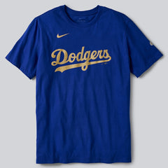 Los Angeles Dodgers Nike 2026 Gold Collection Wordmark T-Shirt Discount