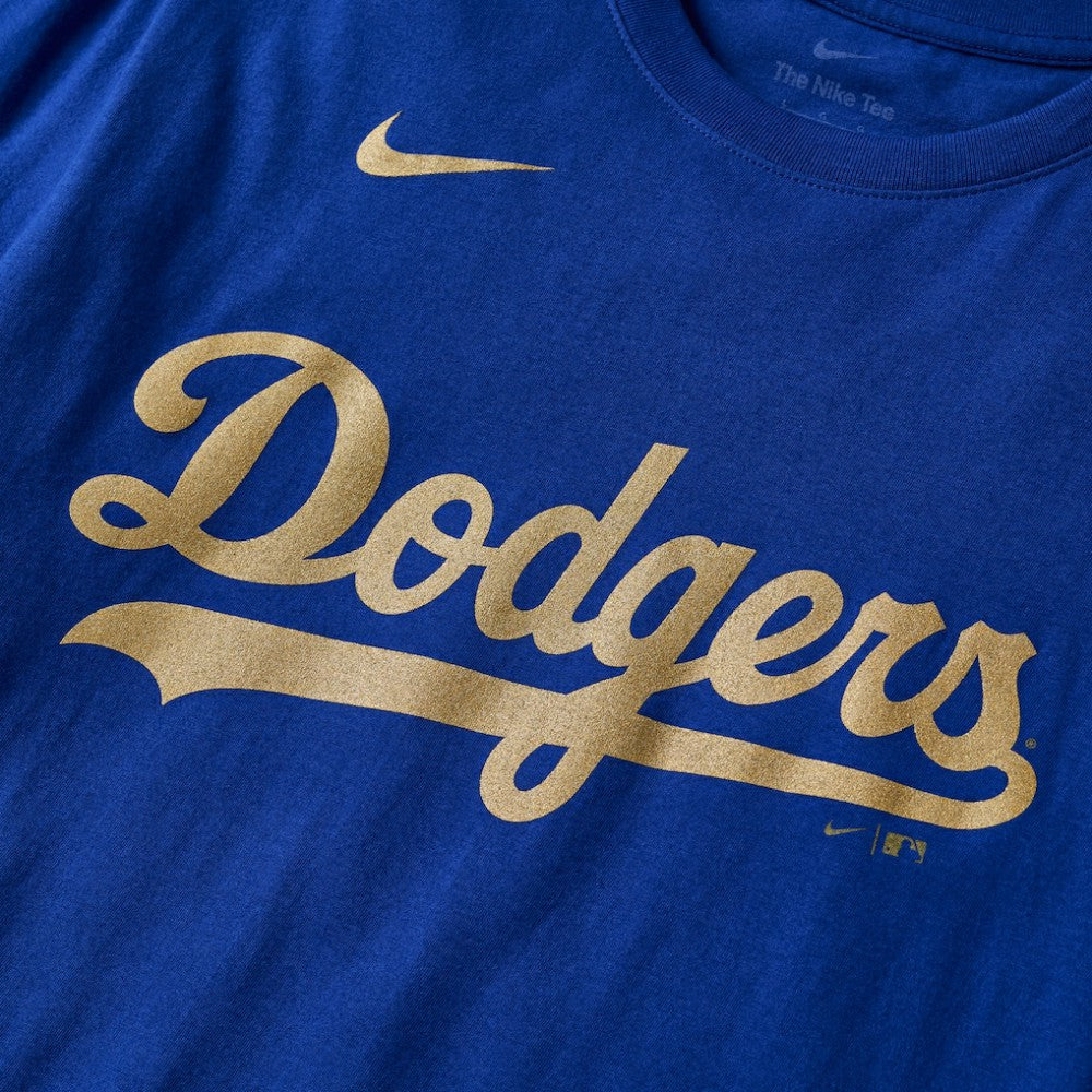 Los Angeles Dodgers Nike 2026 Gold Collection Wordmark T-Shirt Discount
