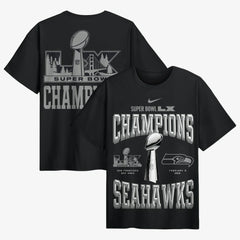 Seattle Seahawks Super Bowl LX Champions Locker Room Trophy Collection Authentic T-Shirt - Black - Nike