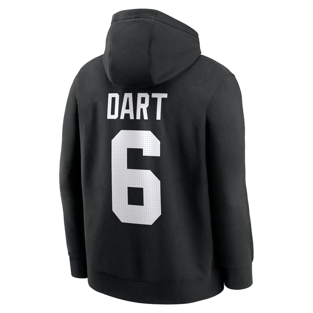 Jaxson Dart New York Giants Player Name & Number Fleece Hoodie - Black - Nike