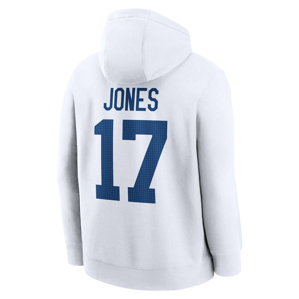 Daniel Jones Indianapolis Colts Player Name & Number Fleece Hoodie - White - Nike