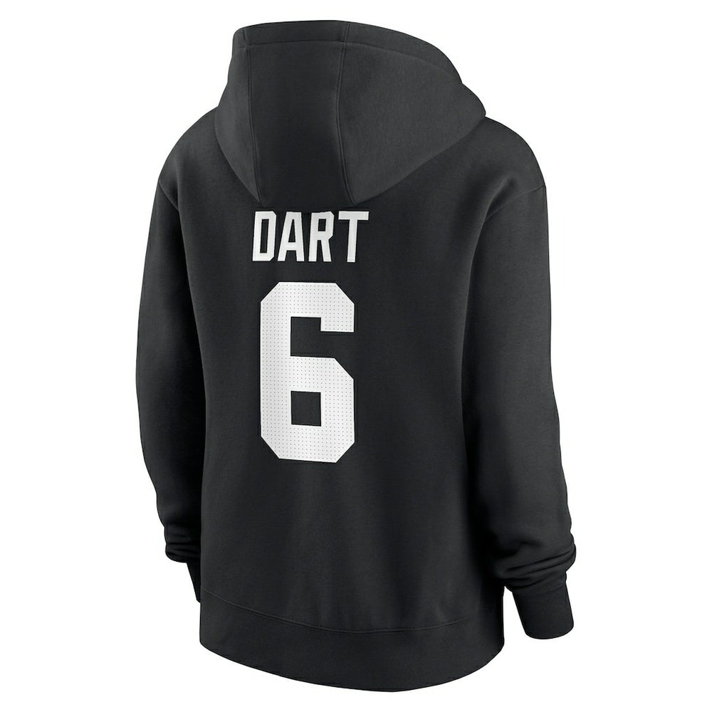 Jaxson Dart New York Giants Women's Player Name & Number Fleece Hoodie - Black - Nike