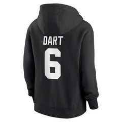 Jaxson Dart New York Giants Women's Player Name & Number Fleece Hoodie - Black - Nike