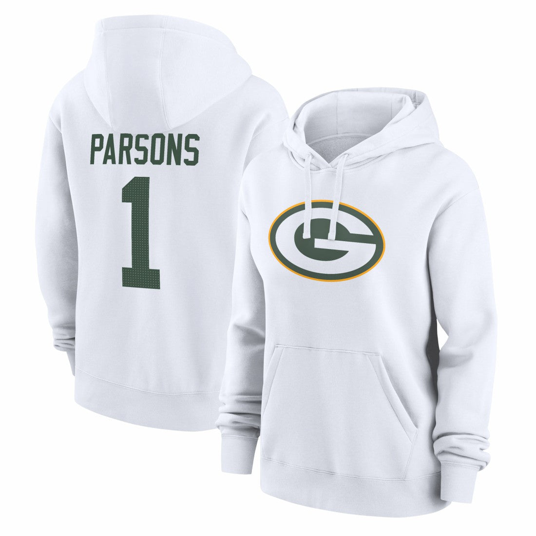 Micah Parsons Green Bay Packers Women's Player Name & Number Fleece Hoodie - White - Nike