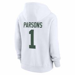 Micah Parsons Green Bay Packers Women's Player Name & Number Fleece Hoodie - White - Nike