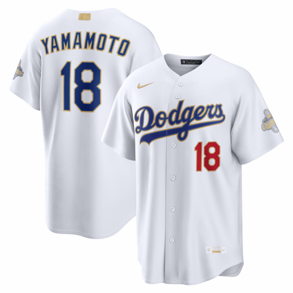 Yoshinobu Yamamoto Los Angeles Dodgers Nike 2026 Gold Collection Stadium Jersey Near Me