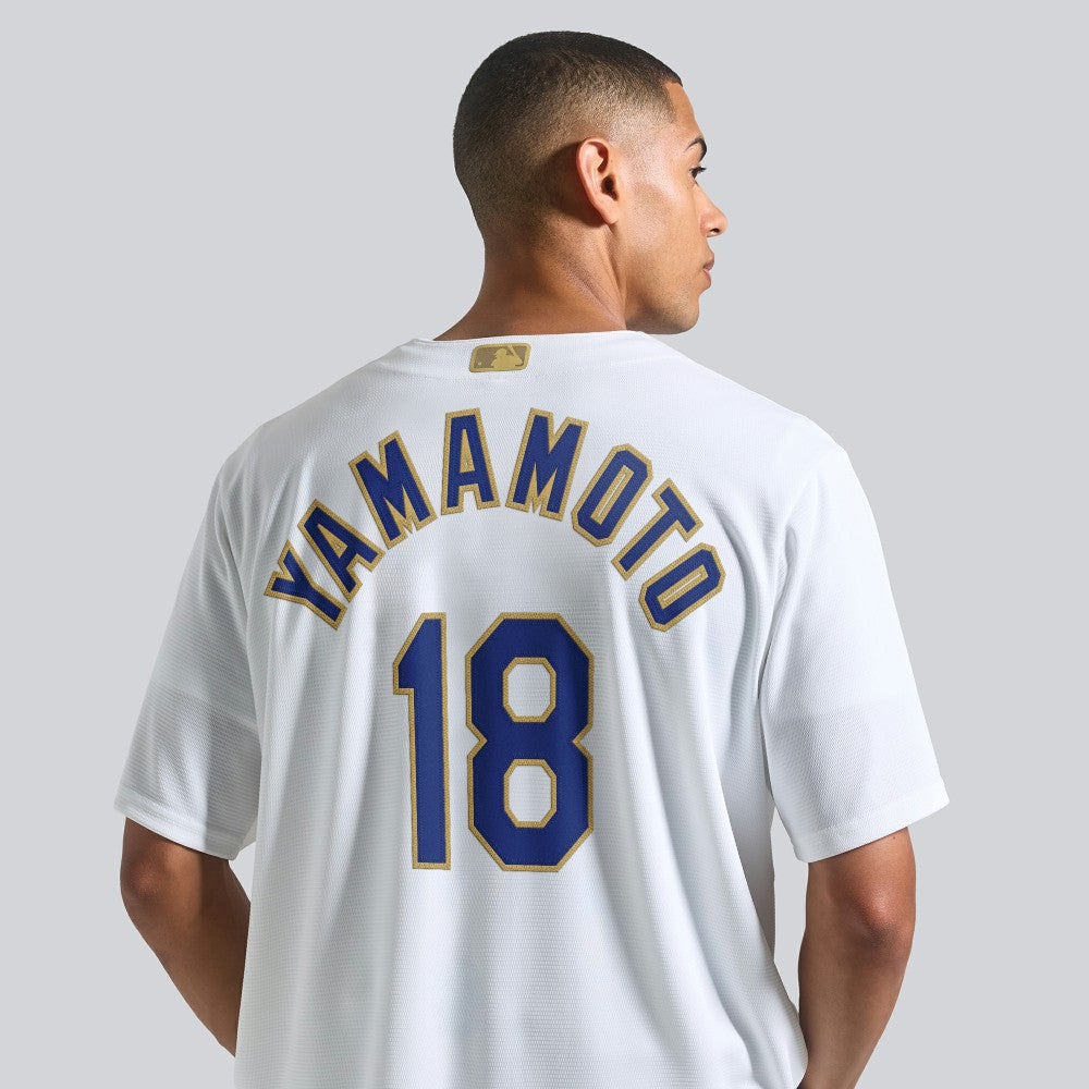Yoshinobu Yamamoto Los Angeles Dodgers Nike 2026 Gold Collection Stadium Jersey Near Me