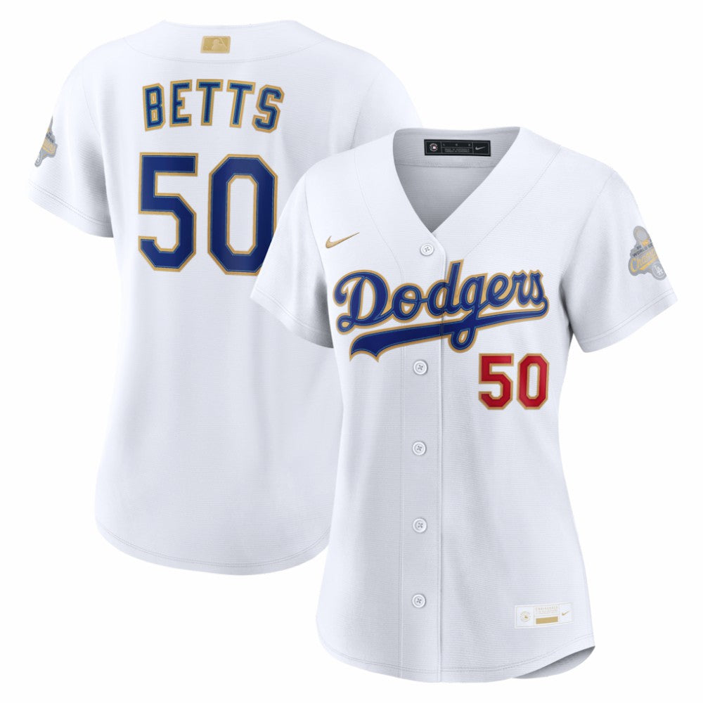 Mookie Betts Los Angeles Dodgers Nike Women's 2026 Gold Collection Stadium Jersey Outlet