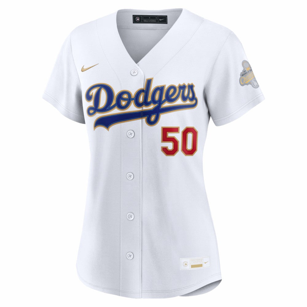 Mookie Betts Los Angeles Dodgers Nike Women's 2026 Gold Collection Stadium Jersey Outlet
