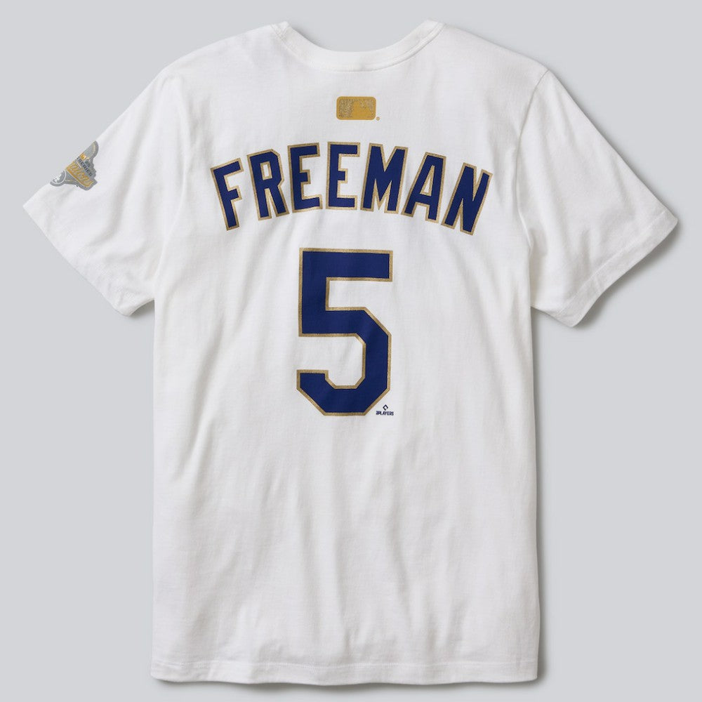 Freddie Freeman Los Angeles Dodgers Nike 2026 Gold Collection Name & Number T-Shirt Online