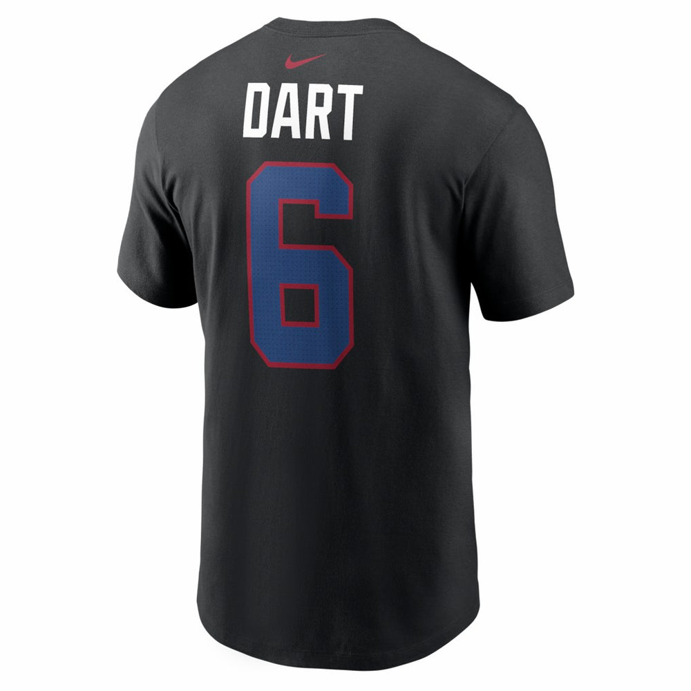 Jaxson Dart New York Giants Name & Number T-Shirt - Black - Nike