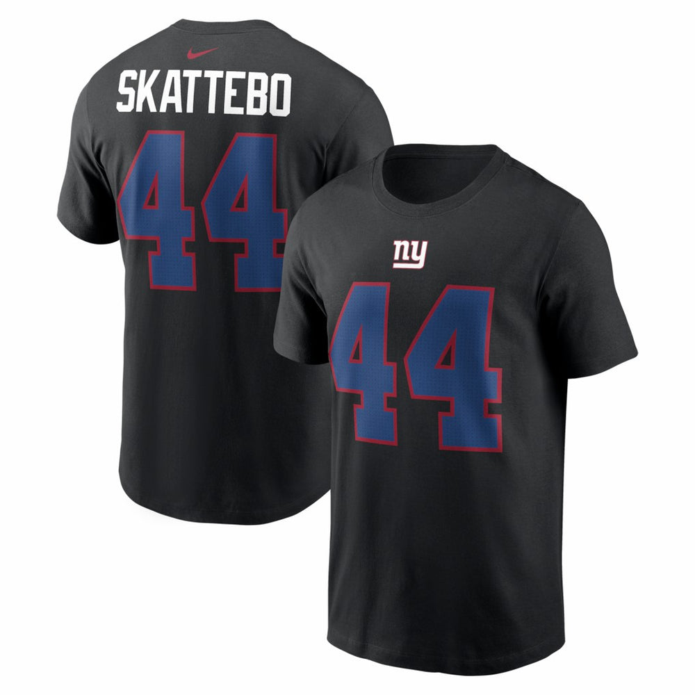 Cam Skattebo New York Giants Name & Number T-Shirt - Black - Nike