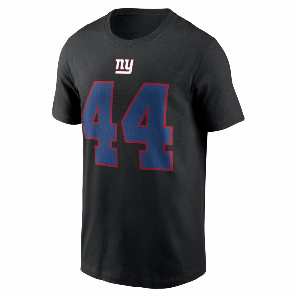 Cam Skattebo New York Giants Name & Number T-Shirt - Black - Nike