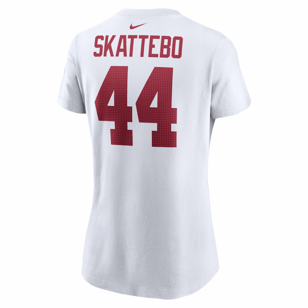 Cam Skattebo New York Giants Women's Name & Number T-Shirt - White - Nike
