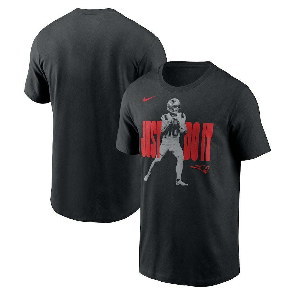 Drake Maye New England Patriots Just Do It T-Shirt - Black - Nike