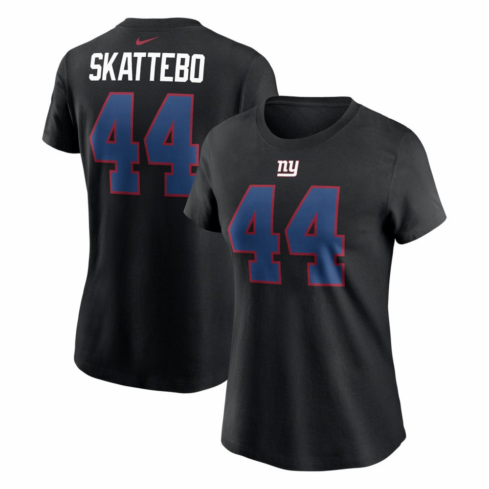 Cam Skattebo New York Giants Women's Name & Number T-Shirt - Black - Nike