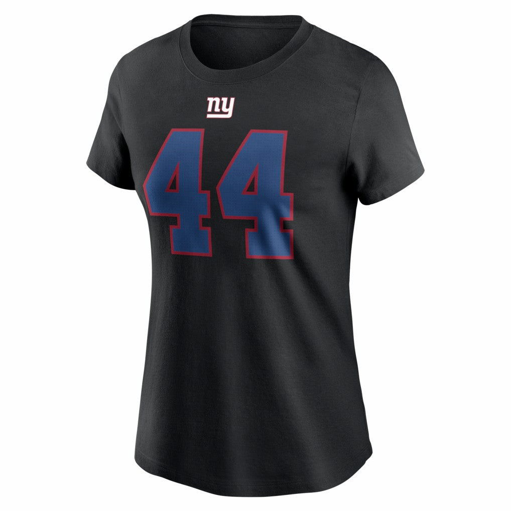 Cam Skattebo New York Giants Women's Name & Number T-Shirt - Black - Nike