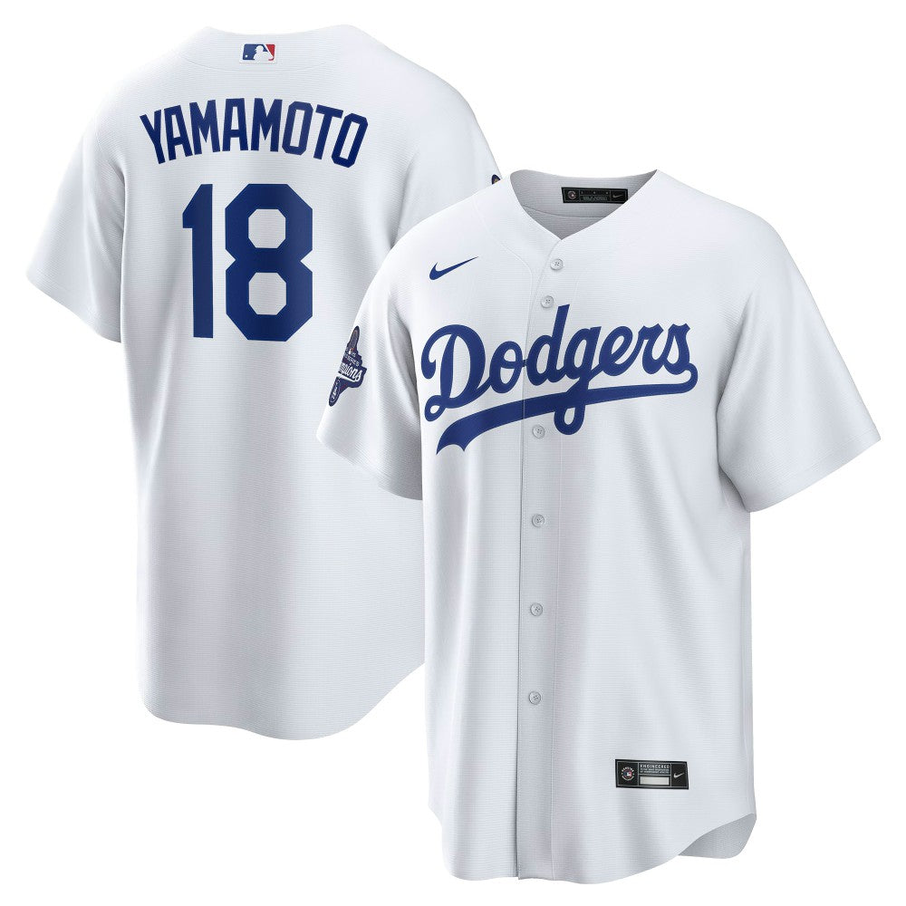 Yoshinobu Yamamoto Los Angeles Dodgers Nike 2025 World Series Champions Home Replica Jersey Online