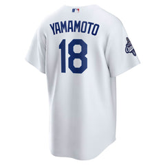 Yoshinobu Yamamoto Los Angeles Dodgers Nike 2025 World Series Champions Home Replica Jersey Online