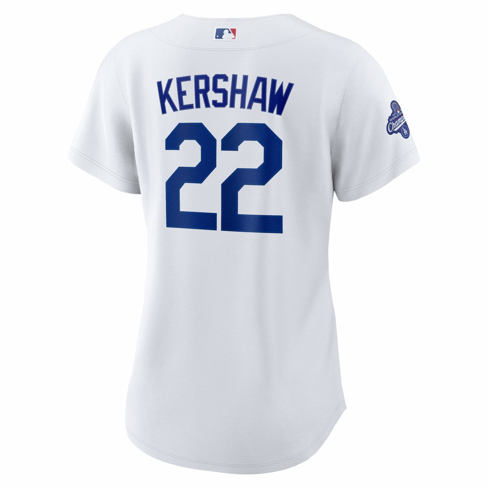 Clayton Kershaw Los Angeles Dodgers Nike Women's Home 2025 World Series Champions Replica Jersey Sale