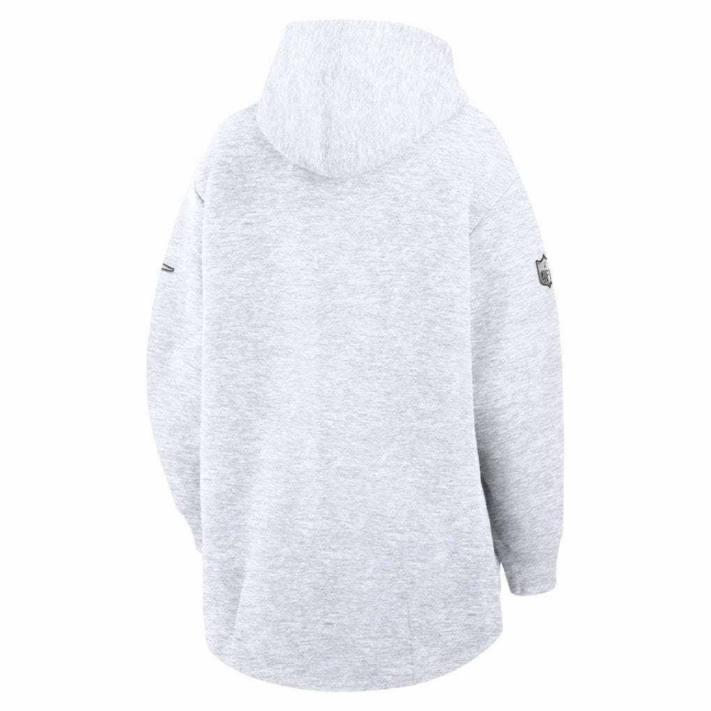 New England Patriots Women's Super Bowl LX Opening Night Tech Fleece Full-Zip Hoodie - Heather Gray - Nike