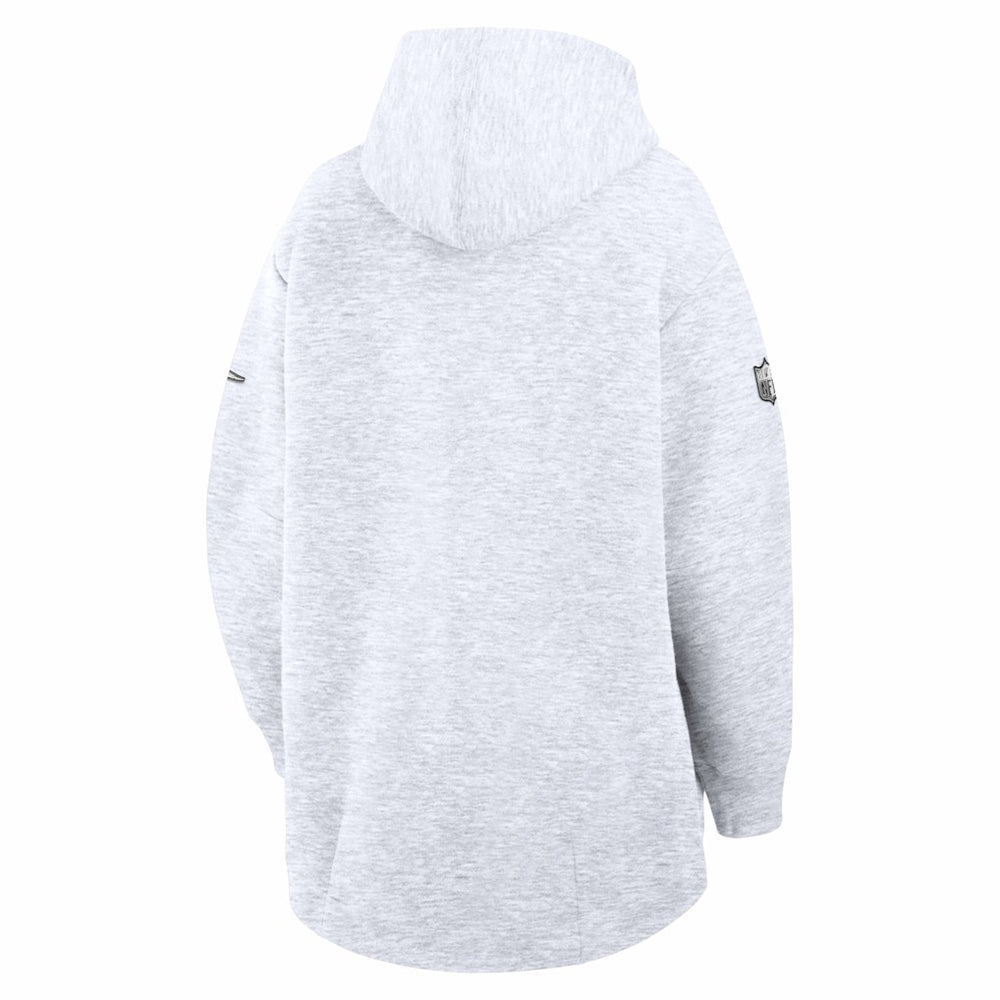 New England Patriots Women's Super Bowl LX Opening Night Tech Fleece Full-Zip Hoodie - Heather Gray - Nike