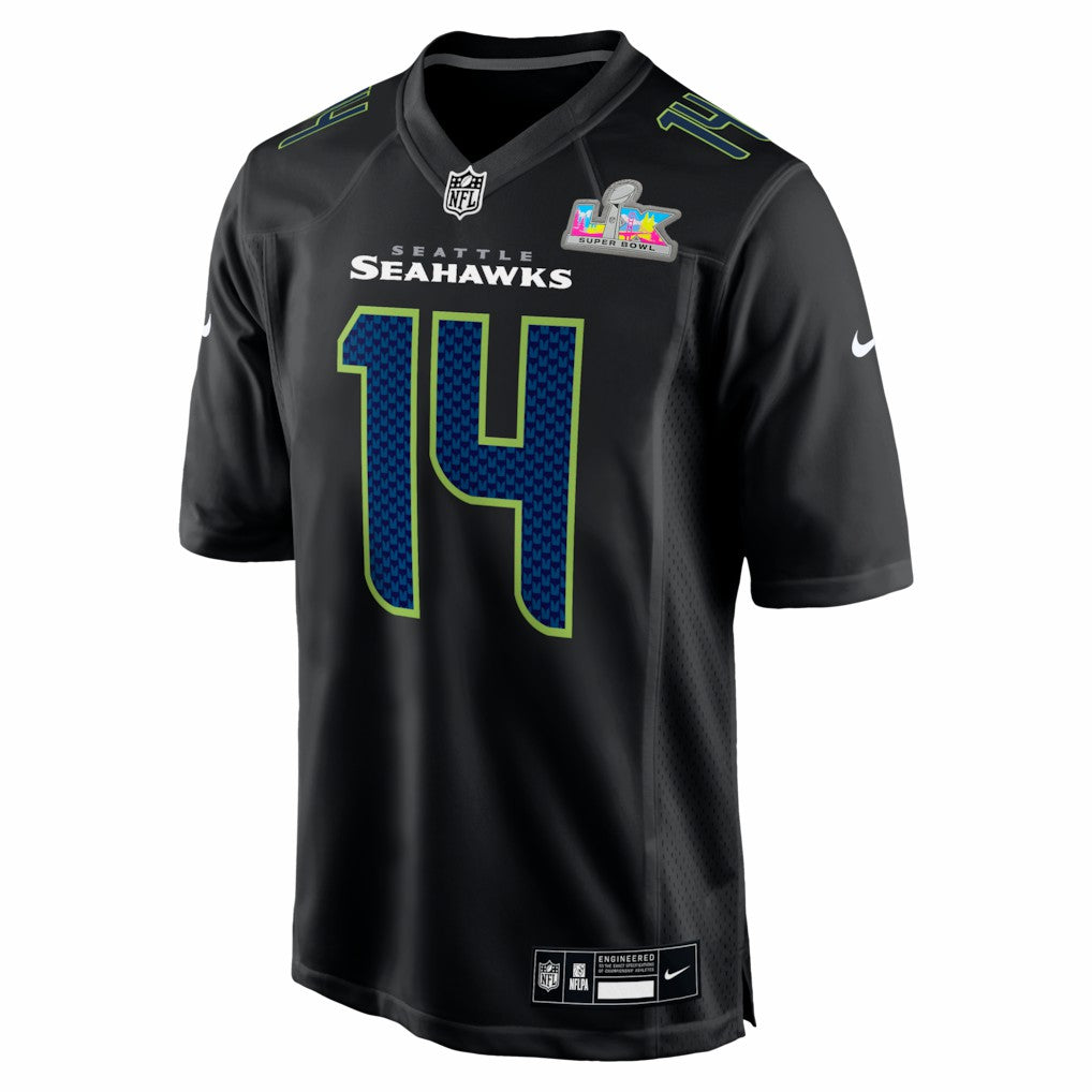 Sam Darnold Seattle Seahawks Super Bowl LX Patch Carbon Fashion Game Jersey - Black - Nike