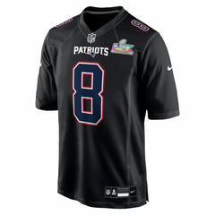 Stefon Diggs New England Patriots Super Bowl LX Patch Carbon Fashion Game Jersey - Black - Nike