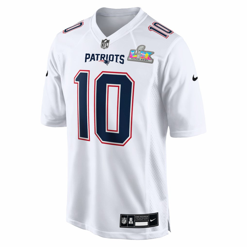 Drake Maye New England Patriots Super Bowl LX Patch Tundra Fashion Game Jersey - White - Nike