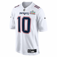 Drake Maye New England Patriots Super Bowl LX Patch Tundra Fashion Game Jersey - White - Nike