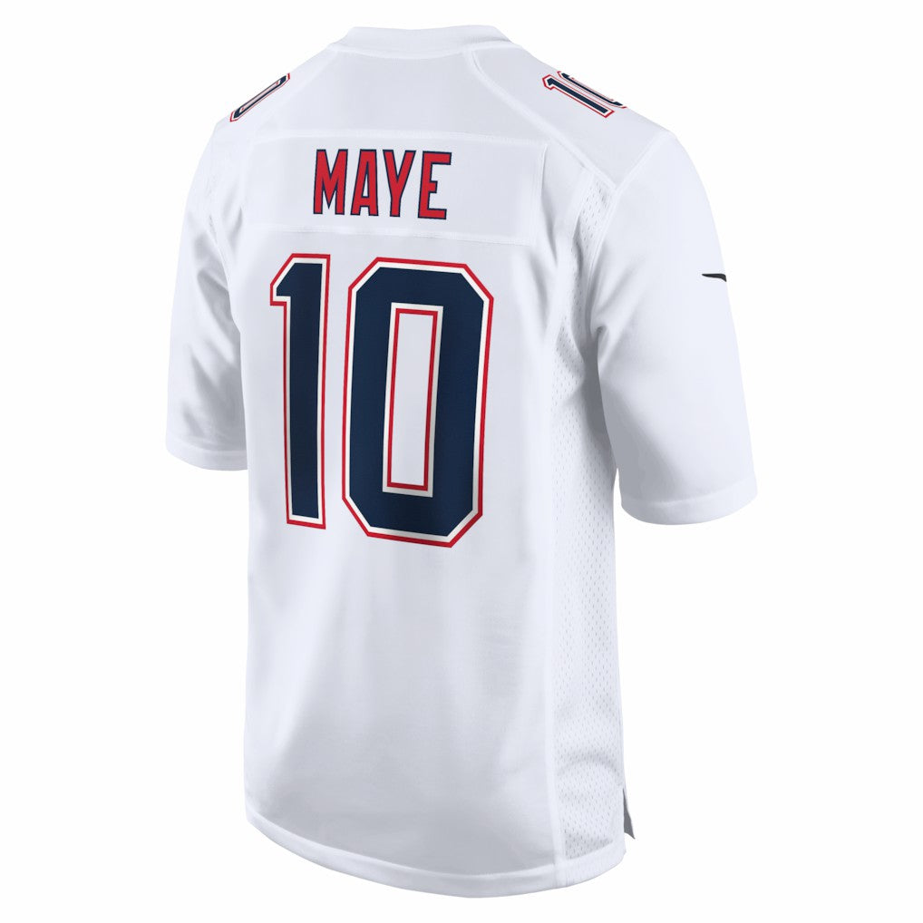 Drake Maye New England Patriots Super Bowl LX Patch Tundra Fashion Game Jersey - White - Nike