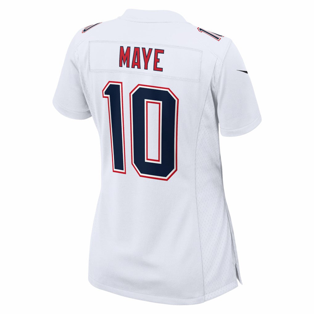 Drake Maye New England Patriots Women's Super Bowl LX Patch Tundra Fashion Game Jersey - White - Nike