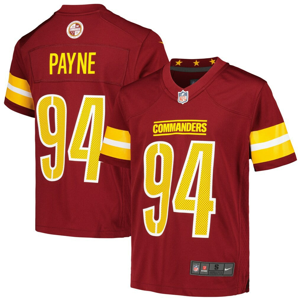 Daron Payne Washington Commanders Youth Game Jersey - Burgundy - Nike