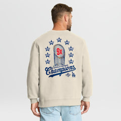 Los Angeles Dodgers Fanatics 9x Champs Crewneck Sweatshirt for sale