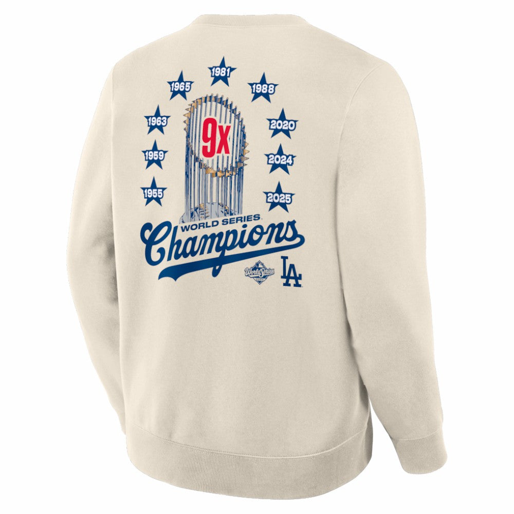Los Angeles Dodgers Fanatics 9x Champs Crewneck Sweatshirt for sale