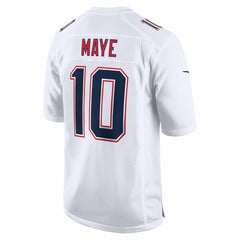 Drake Maye New England Patriots Game Jersey - Tundra White - Nike