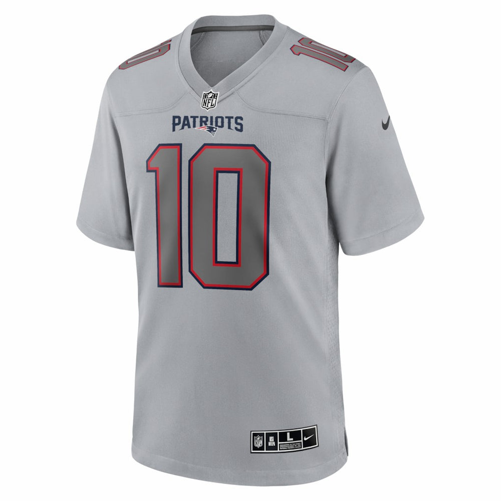 Drake Maye New England Patriots Atmosphere Fashion Game Jersey - Gray - Nike