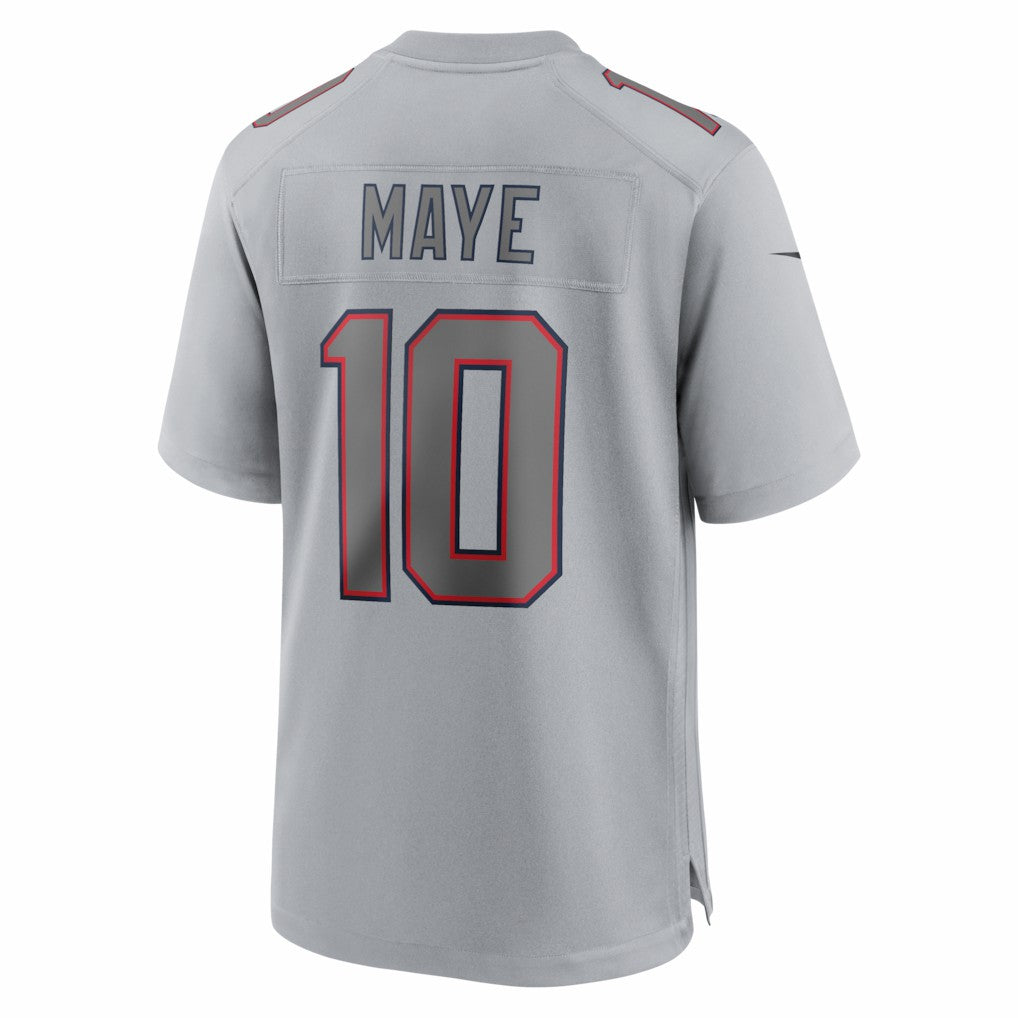 Drake Maye New England Patriots Atmosphere Fashion Game Jersey - Gray - Nike