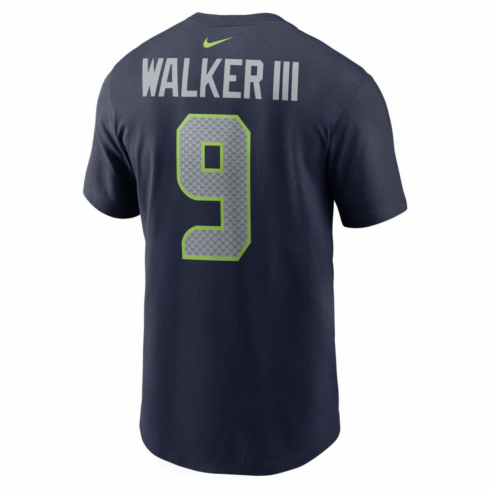 Kenneth Walker III Seattle Seahawks Super Bowl LX Patch Name & Number T-Shirt - College Navy - Nike