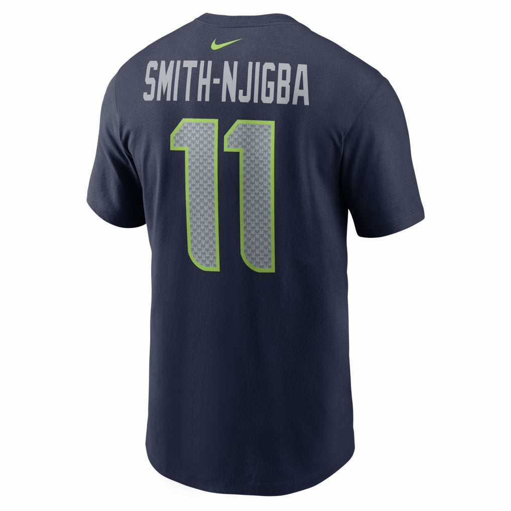 Jaxon Smith-Njigba Seattle Seahawks Super Bowl LX Patch Name & Number T-Shirt - College Navy - Nike