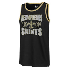 New Orleans Saints '47 Upload Franklin Tank Top - Black - 47 brand