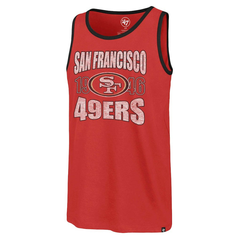 San Francisco 49ers '47 Upload Franklin Tank Top - Scarlet - 47 brand