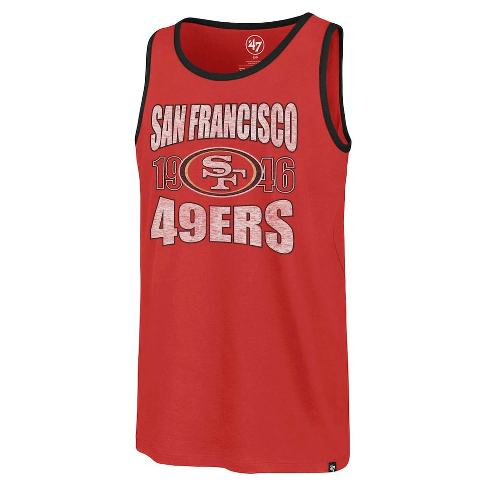 San Francisco 49ers '47 Upload Franklin Tank Top - Scarlet - 47 brand